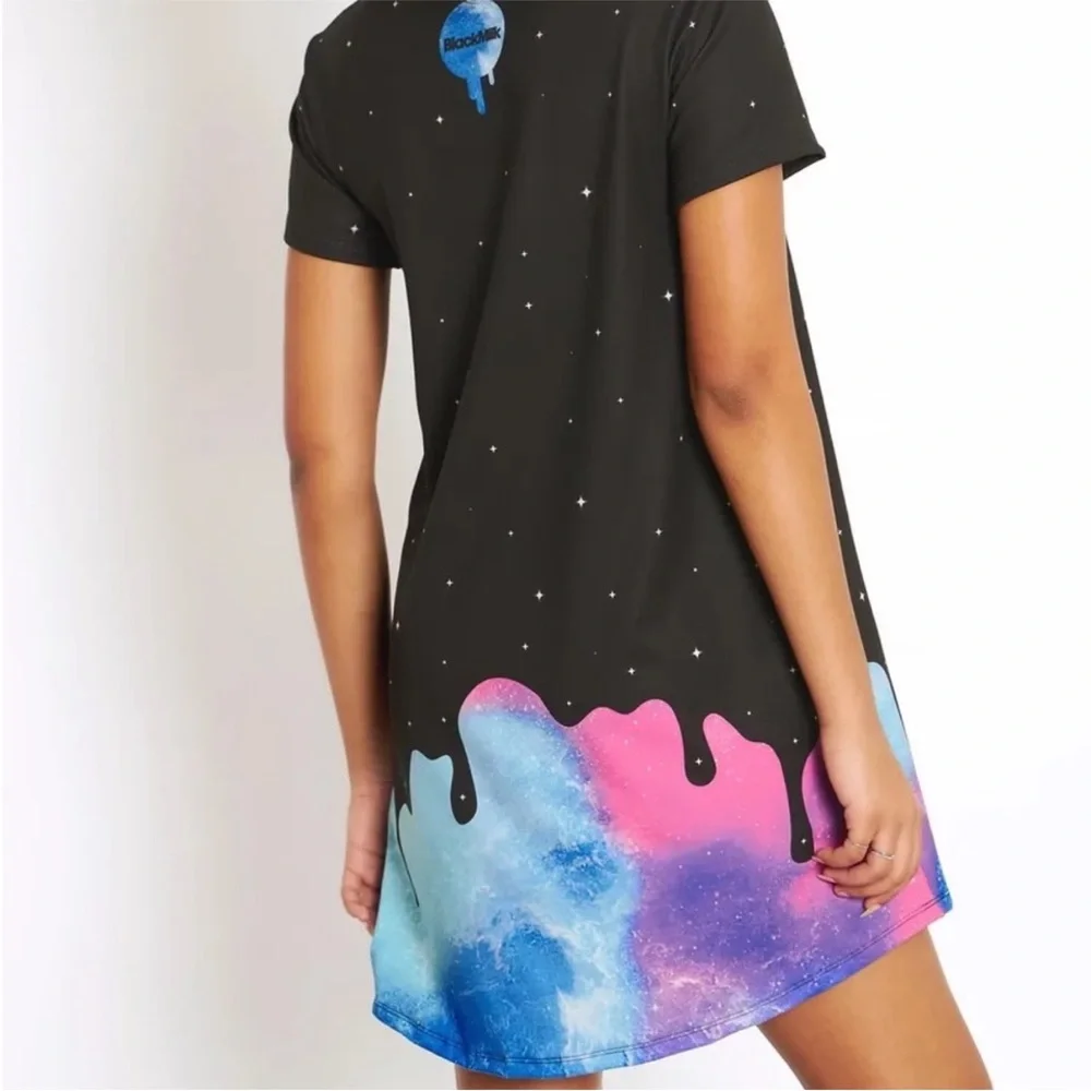BlackMilk | Limited Edition Galaxy Melt Swing Tee Dress - Picture 5 of 11